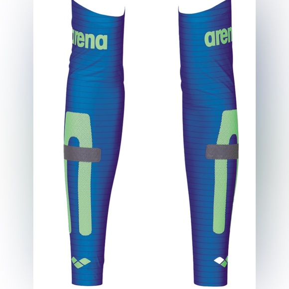 🔥🔥SET- Arena Unisex Carbon Compression Arm & Calf Sleeves Size L NWT - Picture 4 of 8